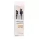 Miniso Cable de Datos Android 2.4A Aluminio Trenzado Negro 1 m