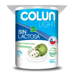 Colun Yogurt Batido Sabor a Chirimoya Light sin Lactosa