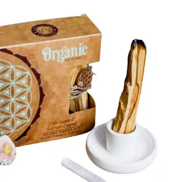 Kit Organic Palo Santo Con Selenita Goodness Song of India