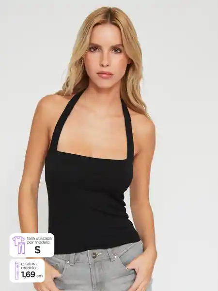 Index Polera Sin Manga Emita Color Negro S S25