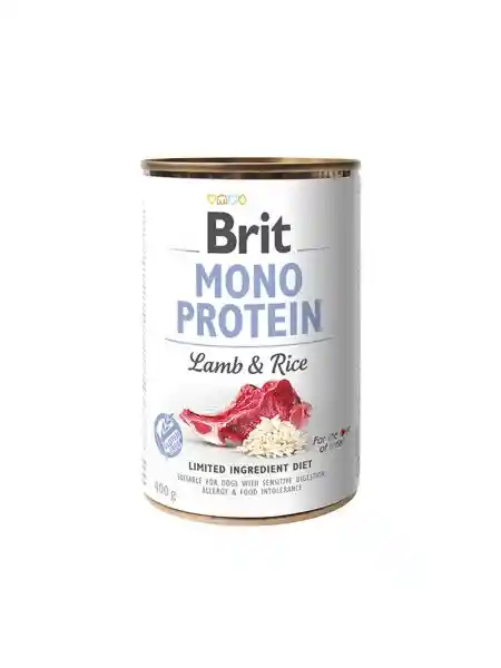 Brit Care Alimento Húmedo Perro Mono Protein Cordero y Arroz