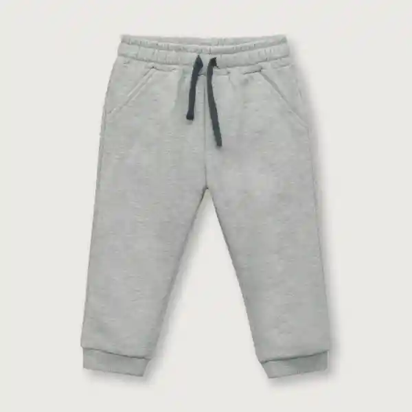 Pantalón Buzo de zo Esencial Niño Gris Talla 9M Opaline