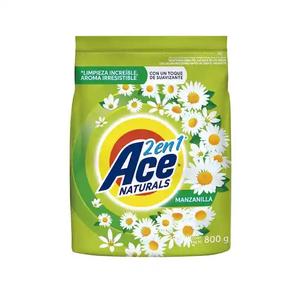 Ace Detergente Polvo Naturals Manzanilla