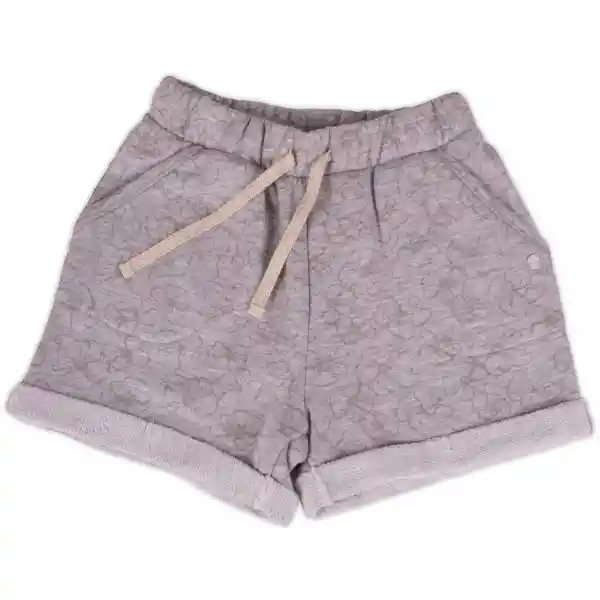 Short Franela Niña Gris Pillín Talla 3 A