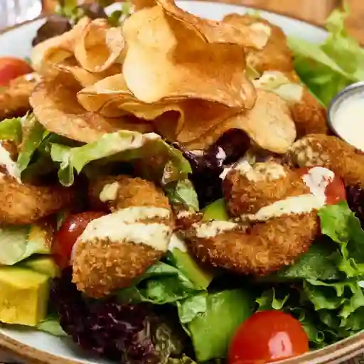 Camarones Apanados  Ensalada