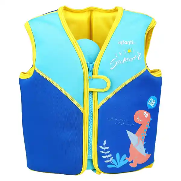 Infanti Flotador Chaqueta Dino Azul