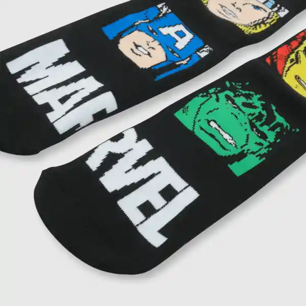 Calcetines Marvel Antideslizante Niño Negro Talla 34/37 Colloky