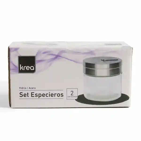 Krea Set Especieros Tapa Metálica Giratoria