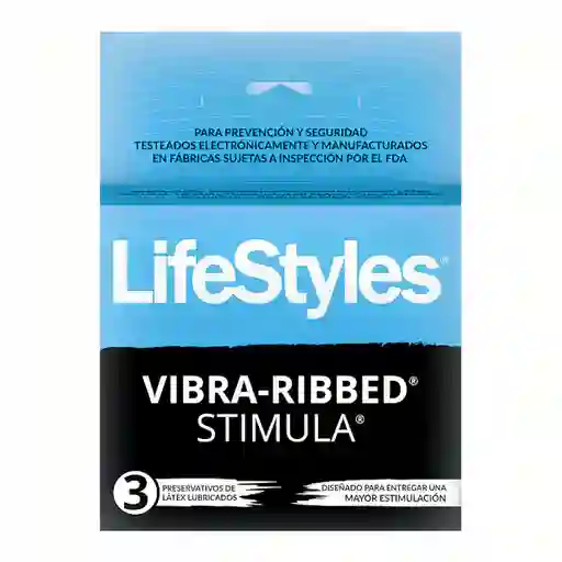 Lifestyles Preservativo Stimula Vibra Ribbed