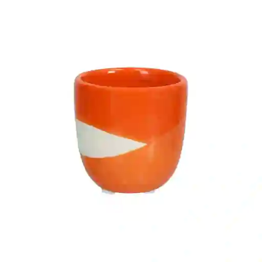 Maceta de Cerámica Bicolor Rojo 8.5 x 8.5 cm Casaideas