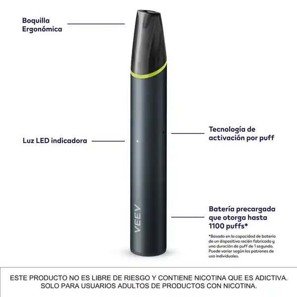 Veev Vaporizador Sour Apple 1100 Now Ultra