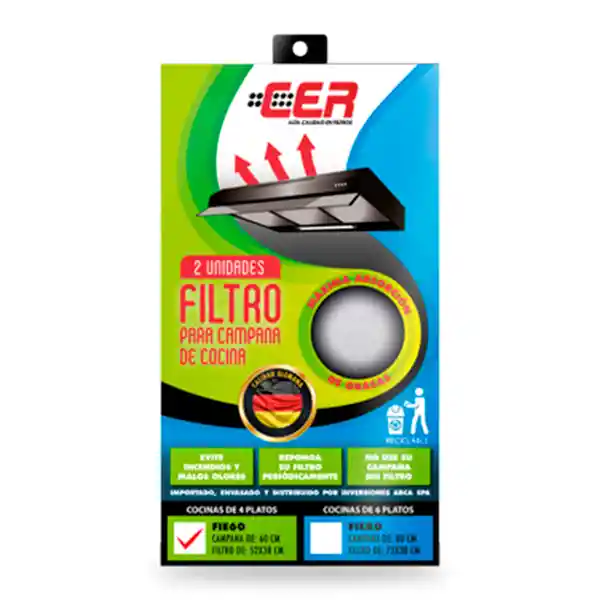 Cer Filtro Para Campana de Cocina 60 cm