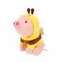 Miniso Peluche Cerdito Sentado Con Capucha de Abeja 29.8 cm