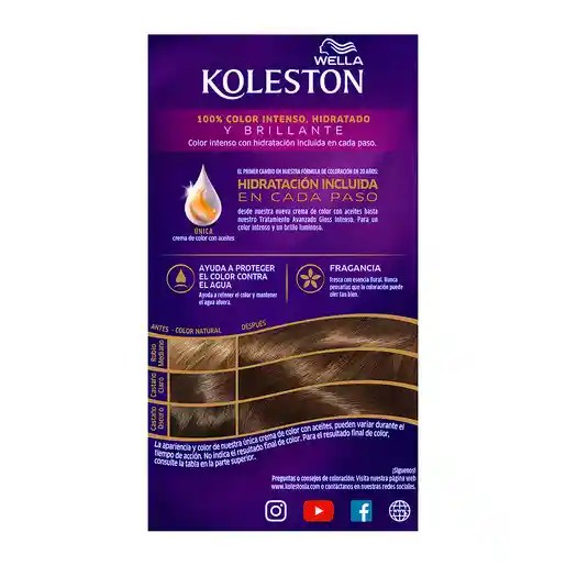 Koleston: Tintura De Pelo Single N50 Castaño Claro Kit