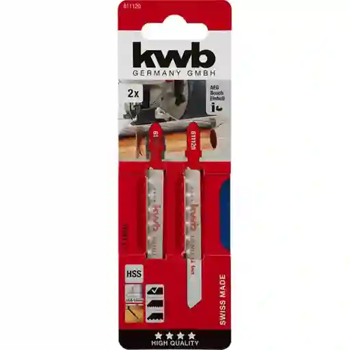 KWB hoja de sierra caladora para metal te118g (diente 0.7 mm)