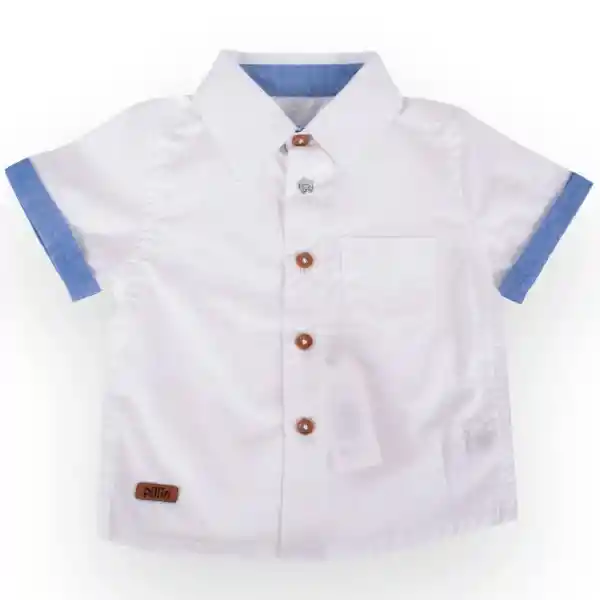 Camisa Bebé Niño Blanco Pillín Talla 6 M