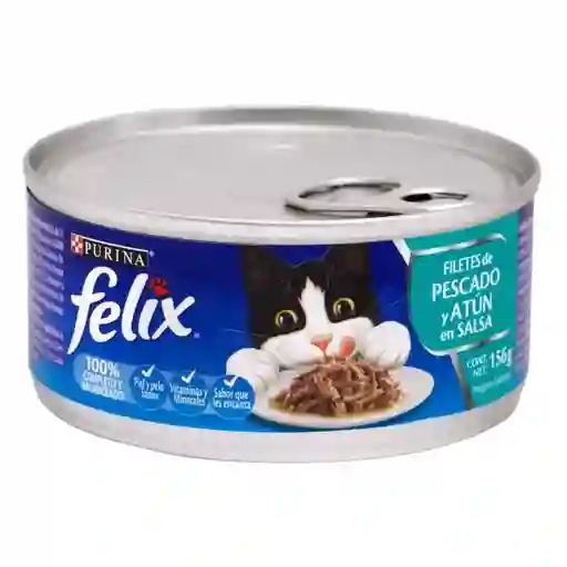 Felix Alimento Para Gato Filetes de Pescado y Atún en Salsa