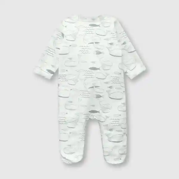 Osito Ballenas de Bebé Niño Off White Talla 0/3M Colloky