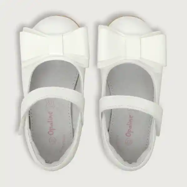 Ballerinas Moño Charol Niña Blanco Talla 29 Opaline