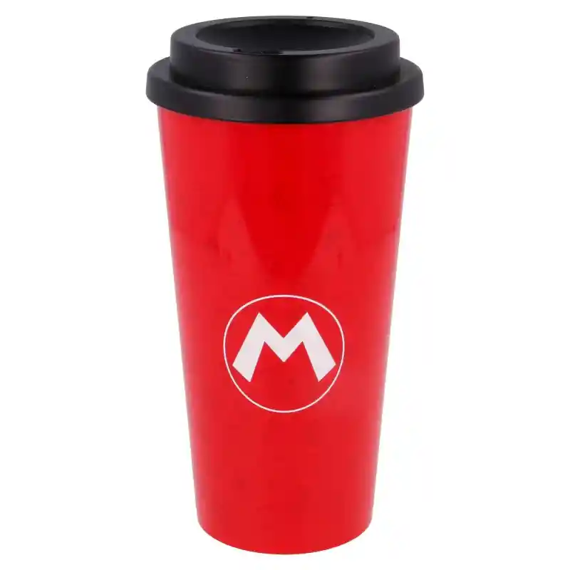 Vaso Café Doble Pared Grande Mario Bros