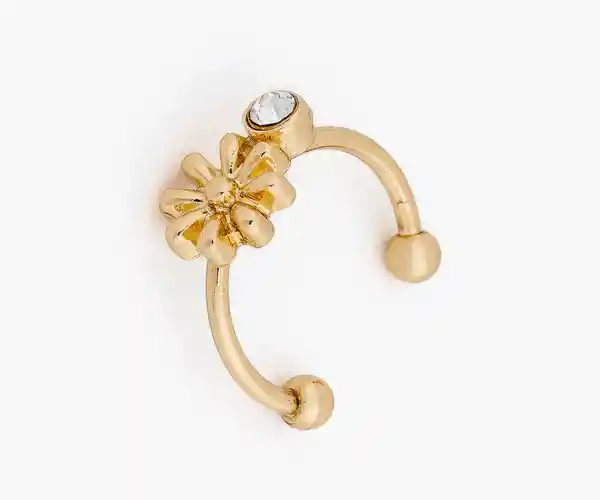 Aro Cuff Flor y Brillante Dorado Lounge