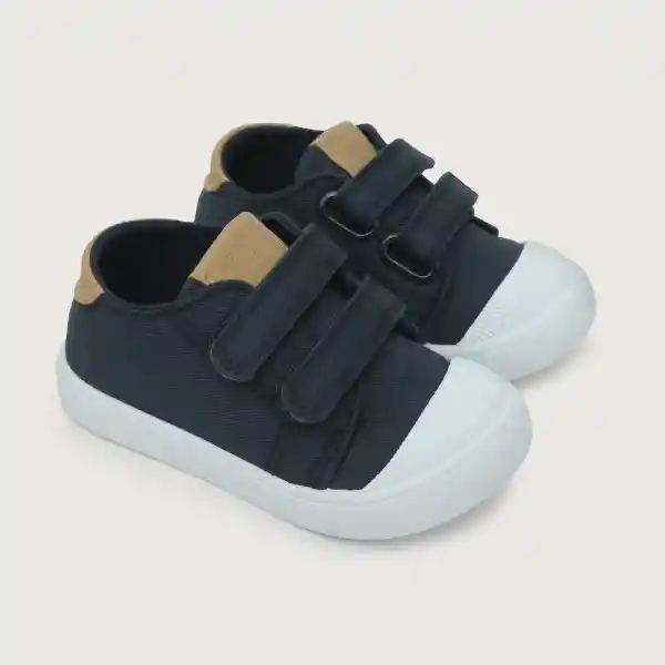 Zapatillas Urbana Velcro Doble Niño Azul Talla 20 Opaline