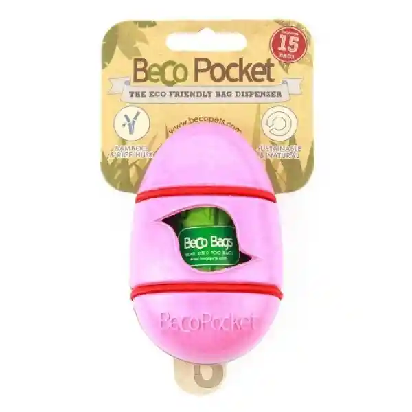 Beco Pocket Dispensador de Bamboo Rosado