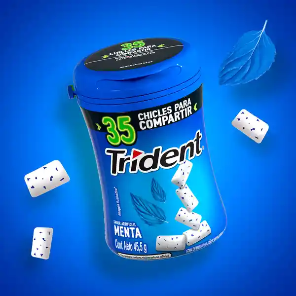 Trident Goma de Mascar Sabor a Menta sin Azúcar