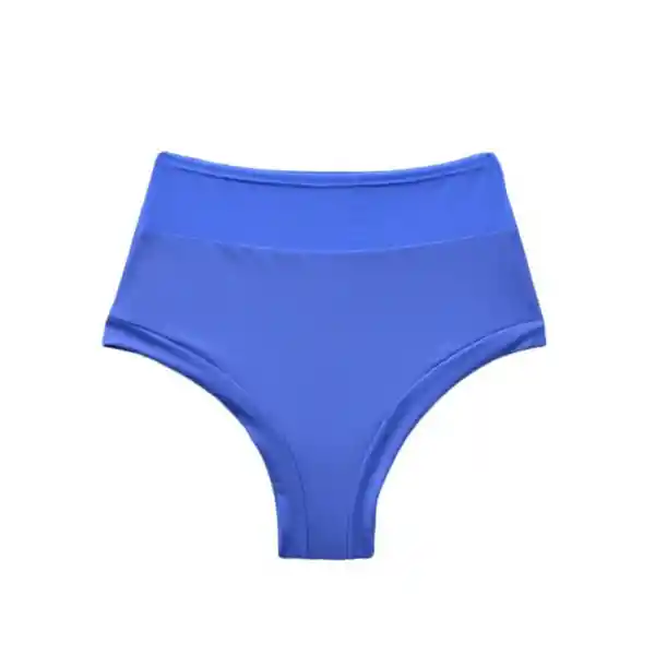 Bikini Calzón Pin up Con Transparencia Azul Talla L Samia