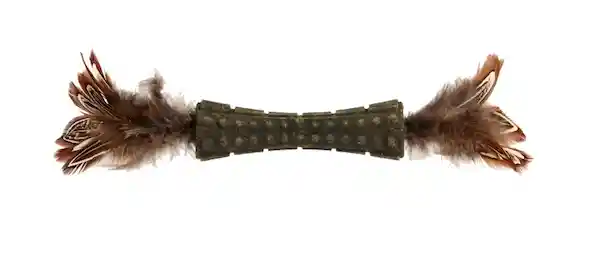 Gigwi Juguete Catnip Con Dos Lados de Pluma Natural Café