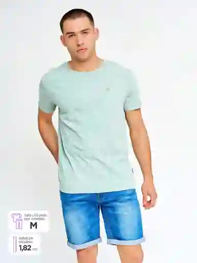 Robert Lewis Polera Manga Corta Peter Turquesa L SS25