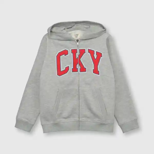 Polerón Cky de Niño Gris Melange Talla 3A Colloky