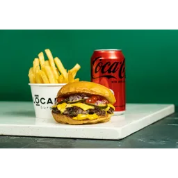 Combo Cheeseburger+ Fries Crispy +bebida