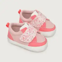 Zapatillas Urbana Velcro Print de Niña Bebé Rosado T.18 Opaline