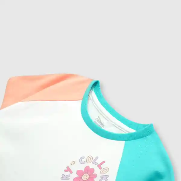 Polera Bloque de Bebé Niña Salmón Talla 12/18M Colloky