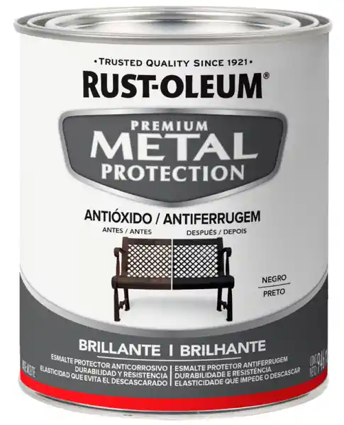 Rust Oleum Esmalte Anticorrosivo Metal Negro Brillante