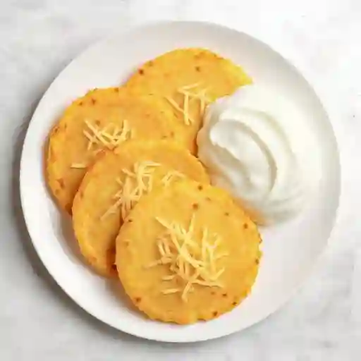 Arepitas con nata y queso