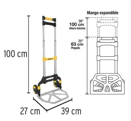 Pretul Carro de Carga / Yegua Plegable Aluminio 100 Kg