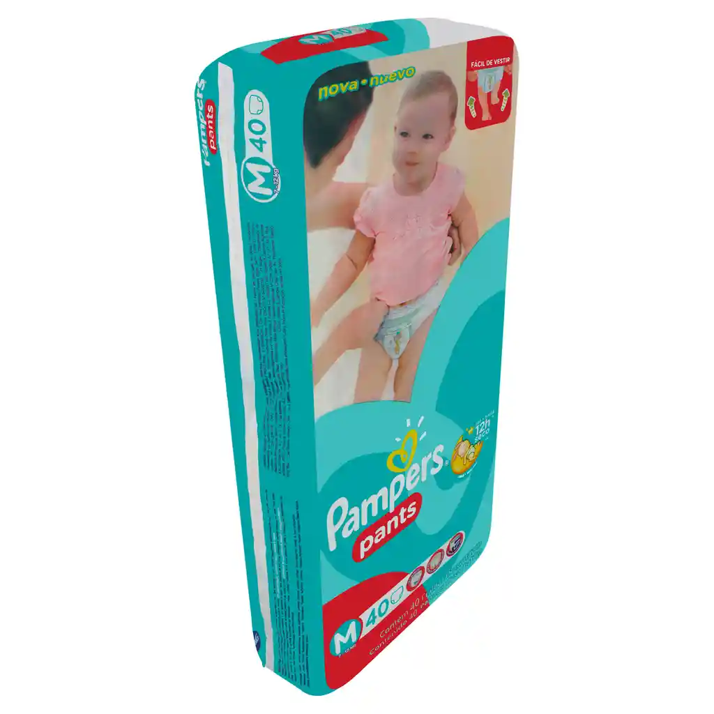 Pampers Panales Pants Talla M De 40 Unidades