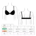 Bikini Estilo Sostén Con Flecos Negro Talla XL Samia