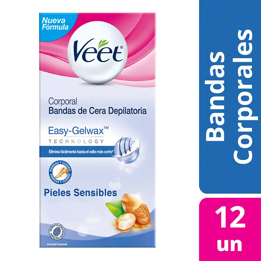 Veet Bandas Depilatorias Faciales para Piel Sensible