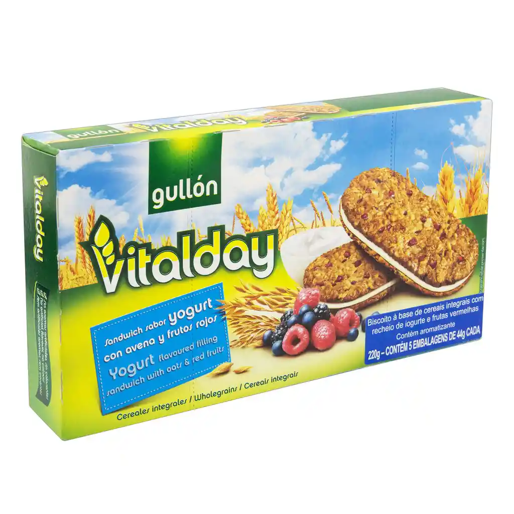 Gullon Vitalday Galletas Sandwich Sabor Yogurt con Avena