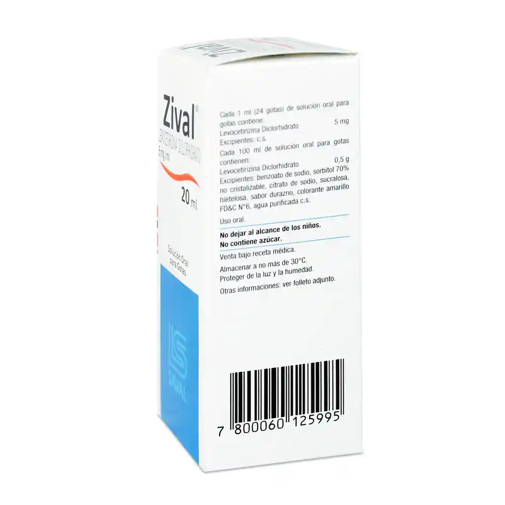 Zival Antihistamínico 5 mg Solución Oral 