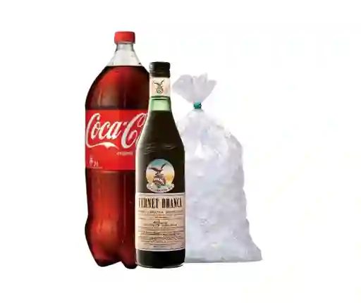 Combo Fernet + Coca-Cola 3 L + Hielo 1 Kg