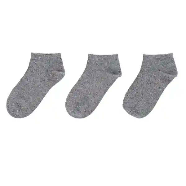 Pack Calcetines Tobillo Bambú Gris Melange Talla 3.4 Caffarena
