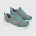 Zapatillas Deportiva Calce Fácil Niño Gris/Azul Talla 29 Colloky