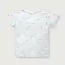 Polera Esencial Manga Corta de Niño Blanco Talla 9M Opaline