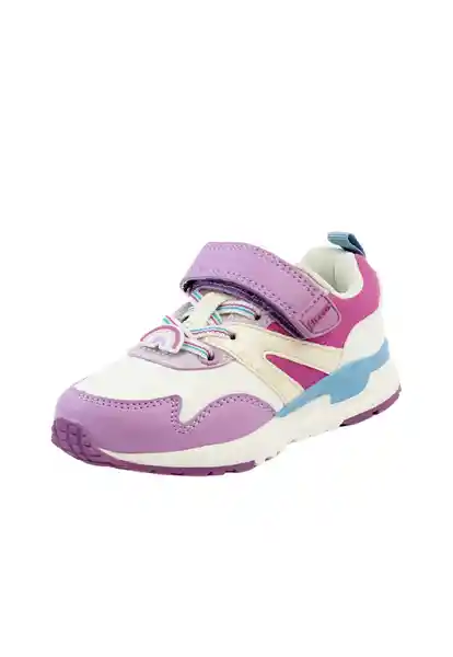 Zapatillas Sport Velcro Elástico Kids Niña Morado Talla 27 873