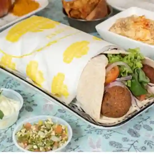 Shawarma de falafel vegano