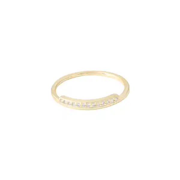 Anillo Platz Baño de Oro Talla 7 Noa Joyas